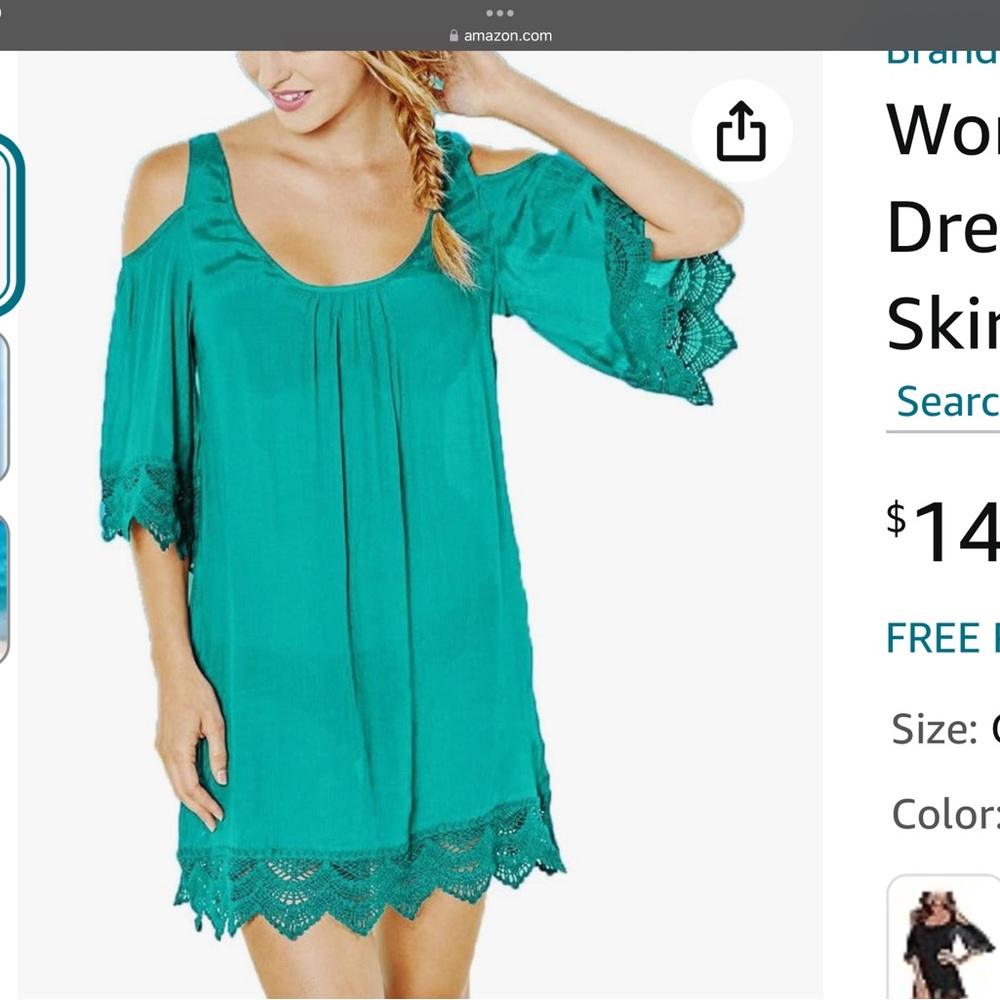 Venus cover up dress size Medium color blue